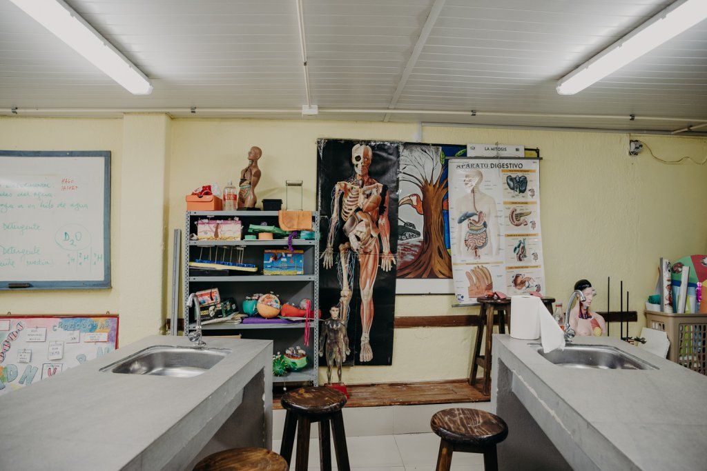 Laboratorio de química y biología